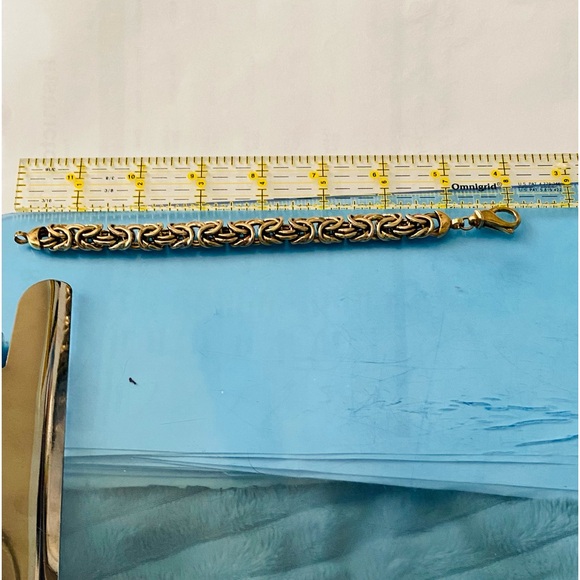 Rare Technibond .925 Bold Byzantine Bracelet 8 Inch - Picture 10 of 10